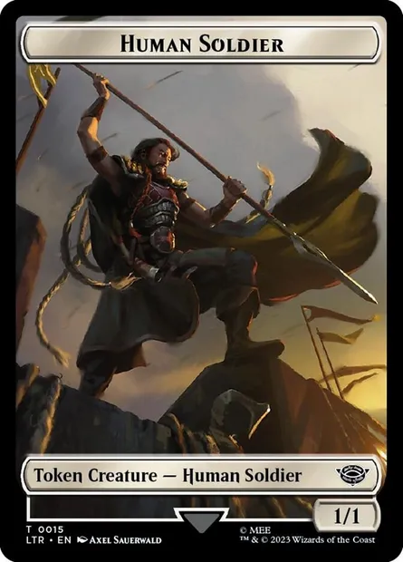 Human Soldier, carte Magic TLTR 15 — extension Tales of Middle-earth Tokens