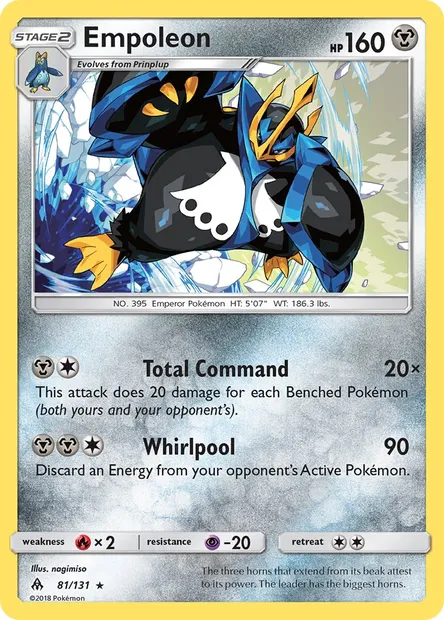 Empoleon, Pokémon card FLI 81 — Forbidden Light set