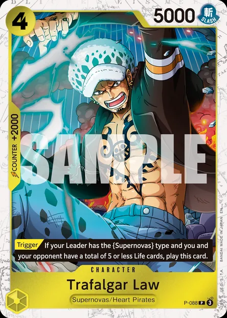 Trafalgar Law, carte One Piece P-088 — extension Carte promo