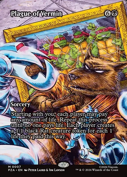 Plague of Vermin, Magic card PZA 7 — Teenage Mutant Ninja Turtles Source Material set