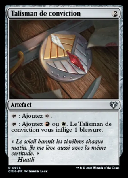 Talisman de conviction, carte Magic CMM 978 — extension Commander Masters