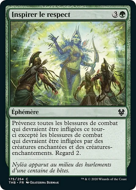 Inspirer le respect, carte Magic THB 175 — extension Theros Beyond Death