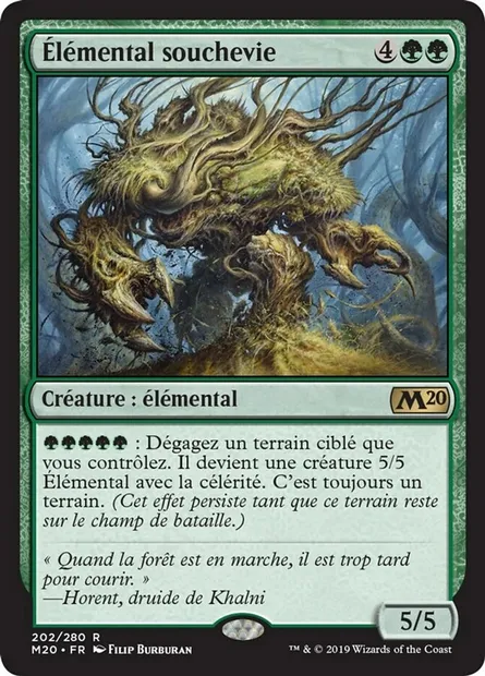 Élémental souchevie, carte Magic M20 202 — extension Core Set 2020