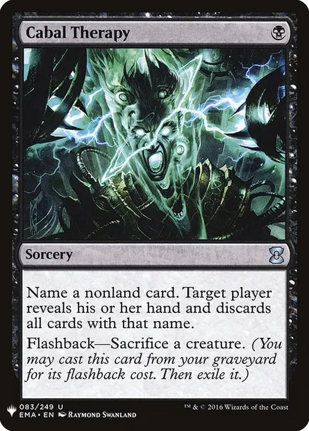 Cabal Therapy, Magic card PLST EMA-83 — The List set