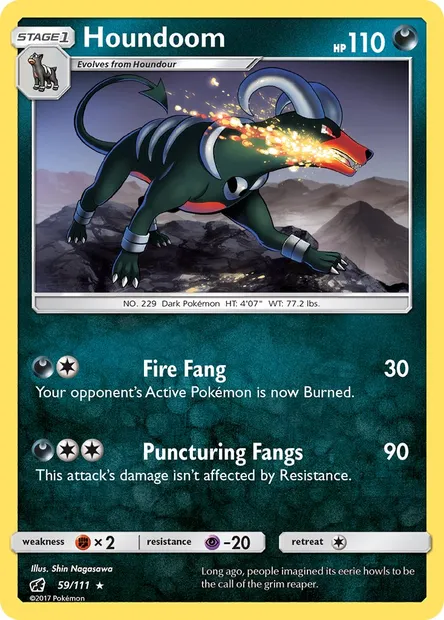Houndoom, Pokémon card CIN 59 — Crimson Invasion set