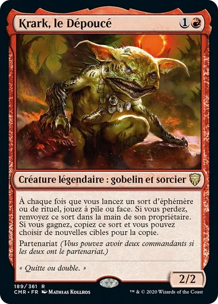 Krark, le Dépoucé, carte Magic CMR 189 — extension Commander Legends