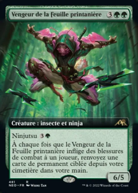 Vengeur de la Feuille printanière, carte Magic NEO 481 — extension Kamigawa: La Dynastie Néon