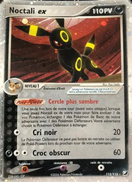 Noctali ex, carte Pokémon UF 112 — extension EX Forces Cachées
