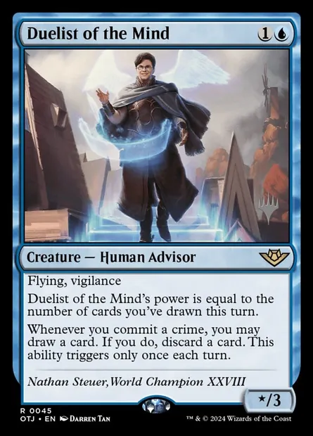 Duelist of the Mind, Magic card POTJ 45p — Outlaws of Thunder Junction Promos set