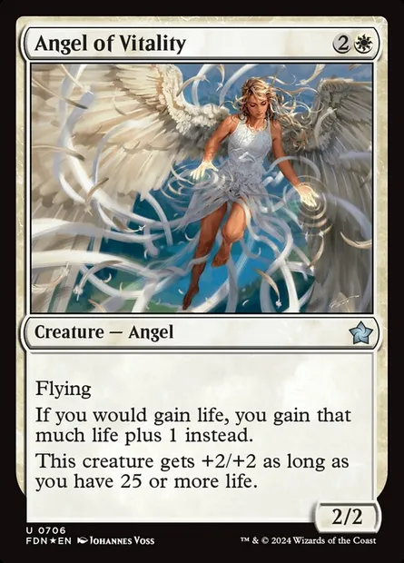 Ange de la vitalité, carte Magic FDN 706 — extension Foundations