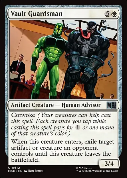 Vault Guardsman, Magic card MSC 612 — Marvel Super Heroes Commander set