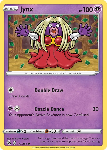 Jynx, Pokémon card FST 112 — Fusion Strike set