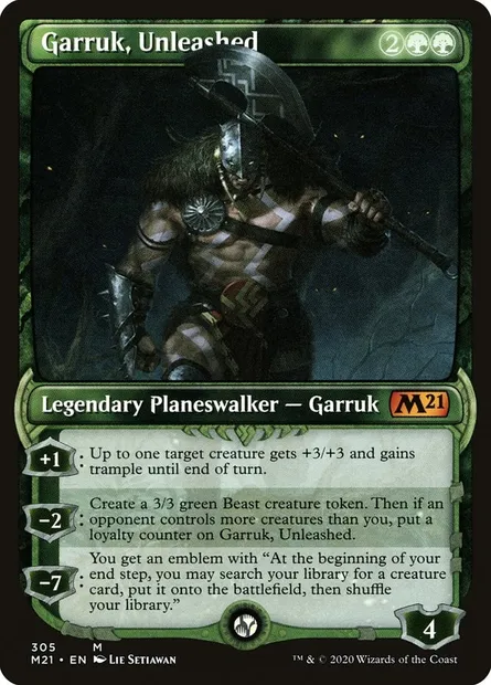 Garruk, Unleashed, Magic card M21 305 — Core Set 2021 set