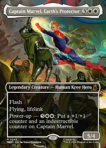 Captain Marvel, Earth's Protector, Magic card MSH 342 — Marvel Super Heroes set