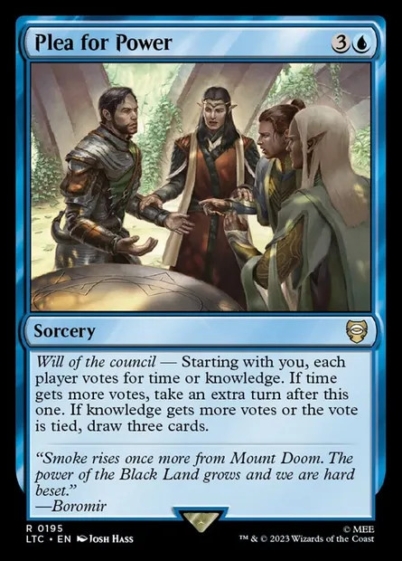 Plea for Power, Magic card LTC 195 — Tales of Middle-earth Commander set