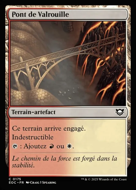 Pont de Valrouille, carte Magic EOC 175 — extension Edge of Eternities Commander