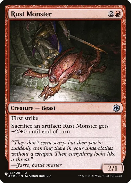Rust Monster, Magic card PLST AFR-161 — The List set