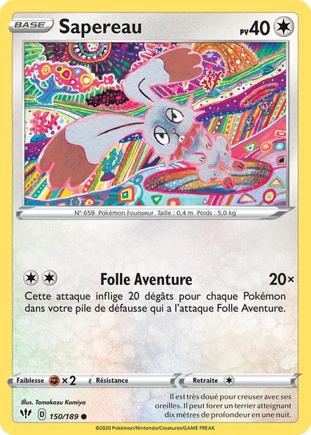 Sapereau, carte Pokémon DAA 150 — extension Ténèbres Embrasées
