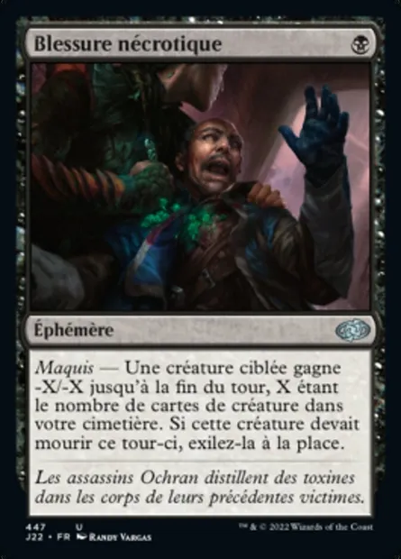 Blessure nécrotique, carte Magic J22 447 — extension Jumpstart 2022