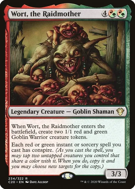 Wort, the Raidmother, Magic card C20 234 — Commander 2020 set