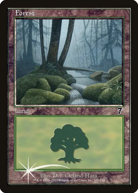 Forêt, carte Magic 7ED 328★ — extension Septième Edition