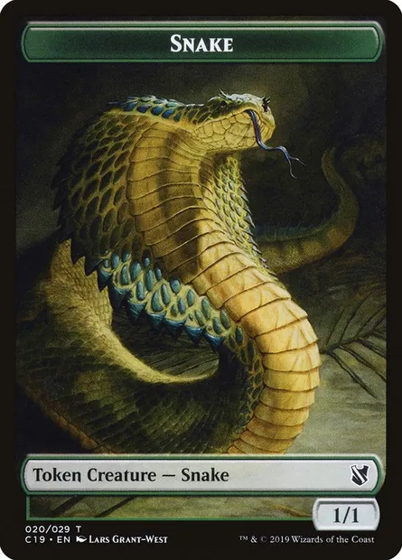 Snake, carte Magic TC19 20 — extension Commander 2019 Tokens