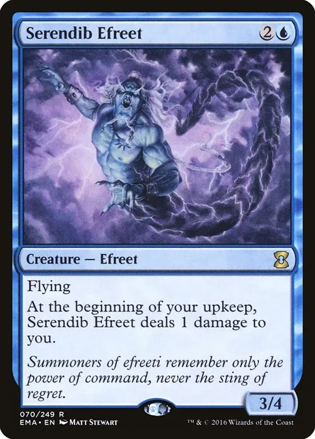 Serendib Efreet, Magic card EMA 70 — Eternal Masters set