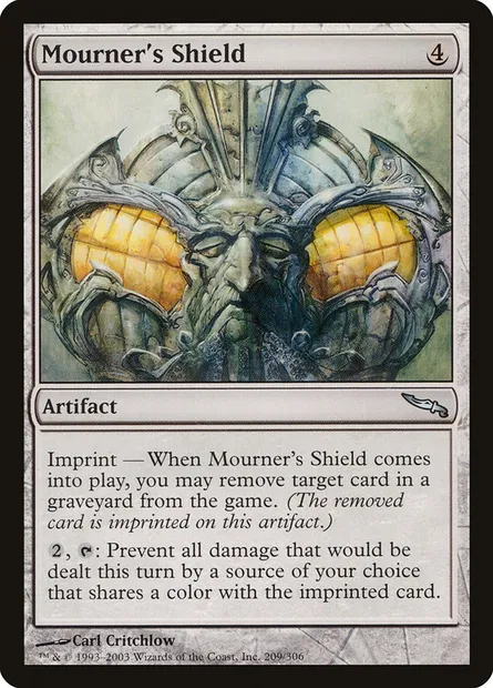 Mourner's Shield, Magic card MRD 209 — Mirrodin set