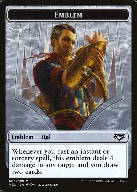 Ral, Izzet Viceroy Emblem, carte Magic TMED G6 — extension Mythic Edition Tokens