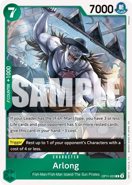 Arlong, One Piece card OP11-023 — A FIST OF DIVINE SPEED set