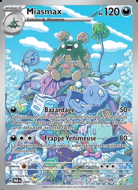 Miasmax, carte Pokémon PAR 204 — extension Faille Paradoxe