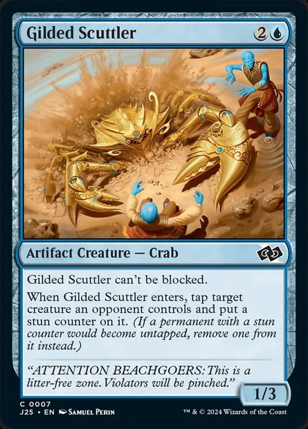 Gilded Scuttler, Magic card J25 7 — Foundations Jumpstart set