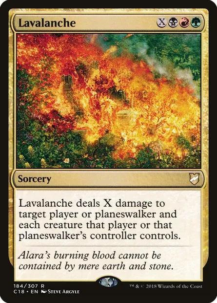 Lavalanche, Magic card C18 184 — Commander 2018 set