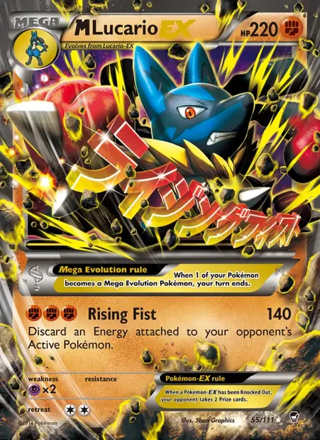 M Lucario EX, Pokémon card FFI 55 — Furious Fists set