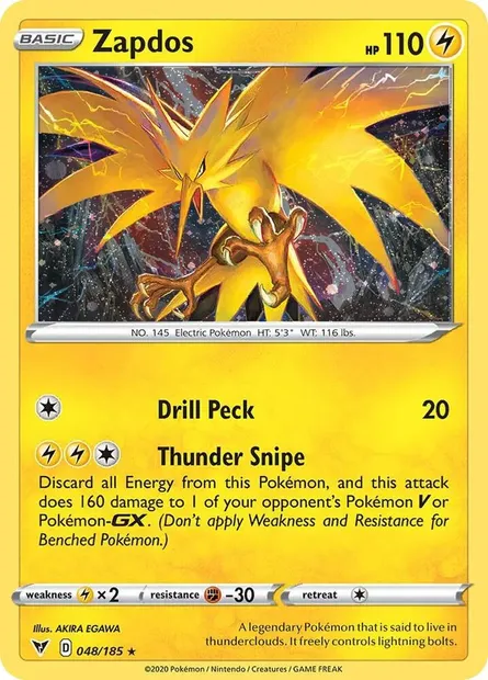 Électhor, carte Pokémon TDX 048-2 — extension Theme Deck & Blisters Exclusives