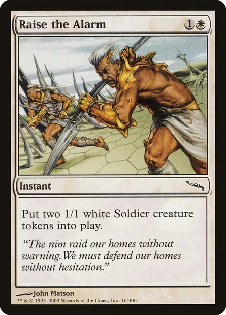Raise the Alarm, Magic card MRD 16 — Mirrodin set