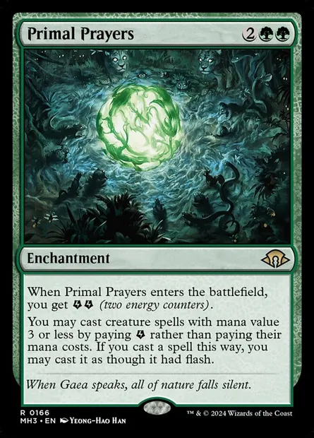 Primal Prayers, Magic card MH3 166 — Modern Horizons 3 set