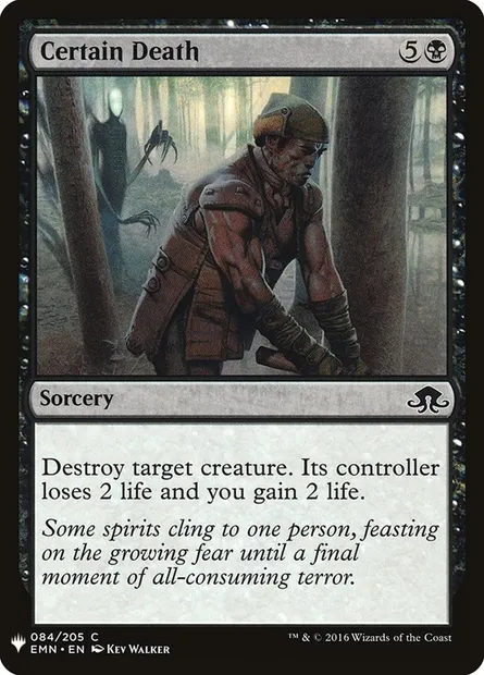 Une mort certaine, carte Magic PLST EMN-84 — extension The List