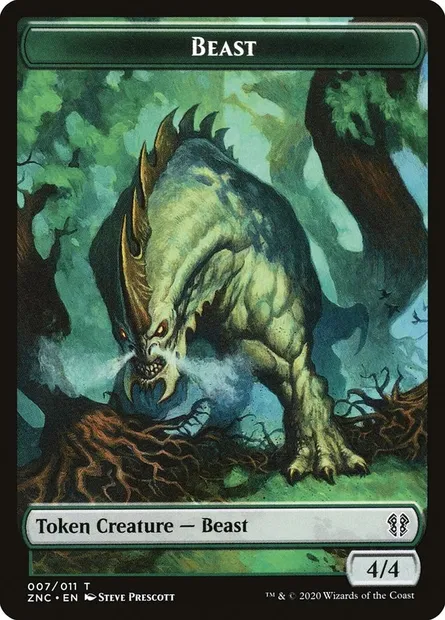 Beast, Magic card TZNC 7 — Zendikar Rising Commander Tokens set