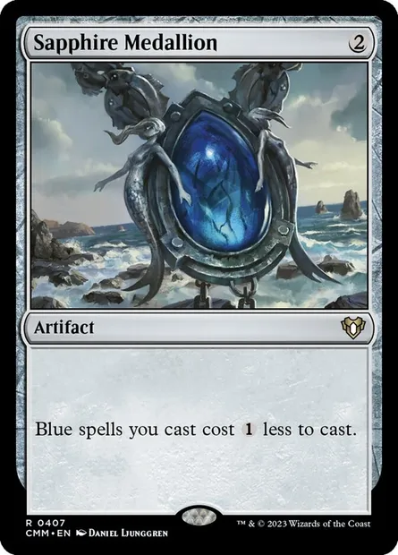 Sapphire Medallion, Magic card CMM 407 — Commander Masters set