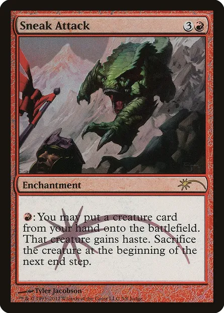 Sneak Attack, Magic card J12 5 — Judge Gift Cards 2012 set