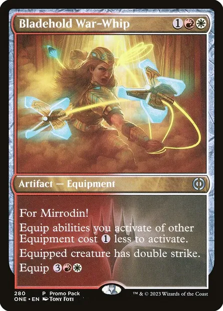 Bladehold War-Whip, Magic card ONE 280 — Phyrexia: All Will Be One set