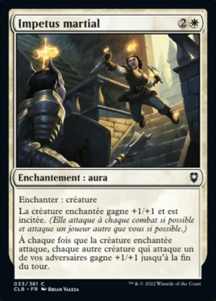 Impetus martial, carte Magic CLB 33 — extension Commander Légendes : la bataille de la Porte de Baldur