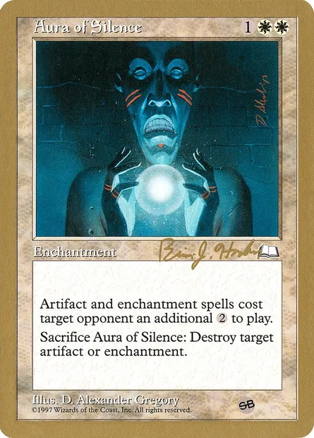 Aura de silence, carte Magic WC98 bh7bsb — extension World Championship Decks 1998