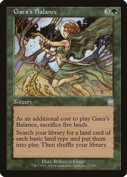 Gaea's Balance, Magic card APC 77 — Apocalypse set