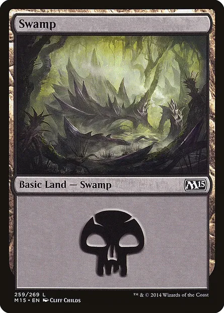Swamp, Magic card M15 259 — Magic 2015 set