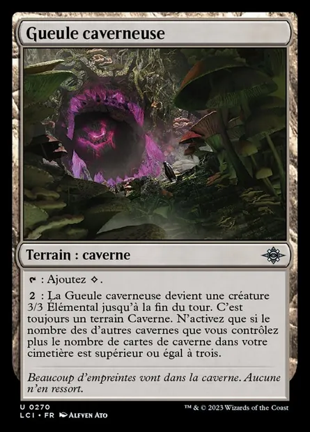 Gueule caverneuse, carte Magic LCI 270 — extension The Lost Caverns of Ixalan