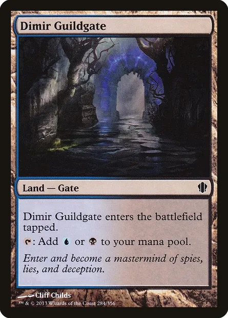 Dimir Guildgate, Magic card C13 284 — Commander 2013 set