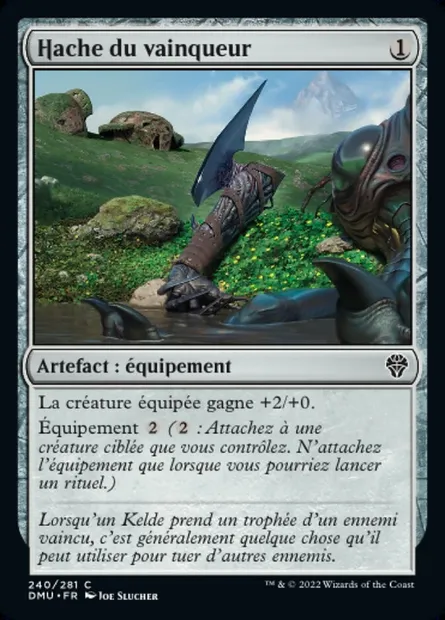 Hache du vainqueur, carte Magic DMU 240 — extension Dominaria Uni