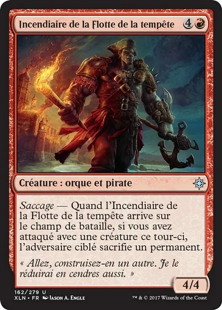 Incendiaire de la Flotte de la tempête, carte Magic XLN 162 — extension Ixalan